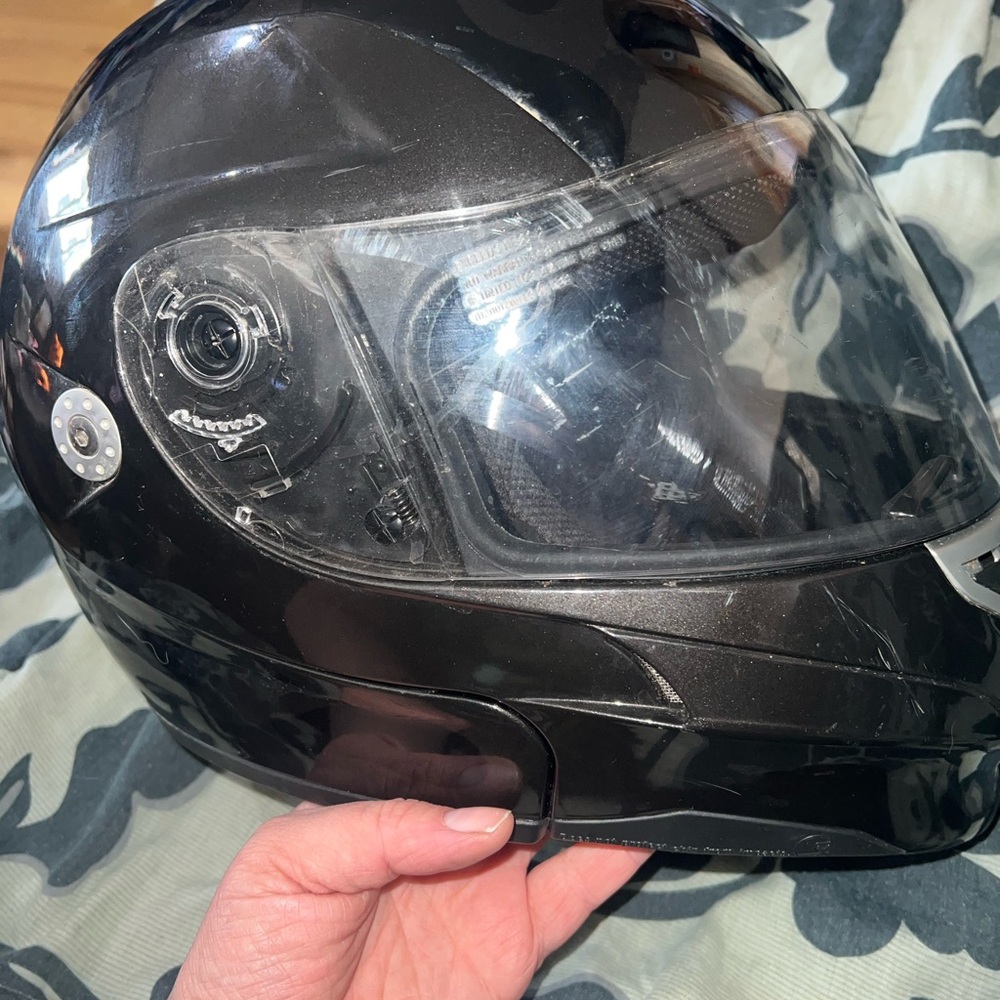 Black Motorcycle Helmet.Harley Davidson